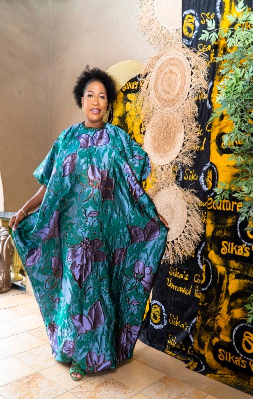 Mosunmola Brocade Boubou With Beaded Neck - Image 5
