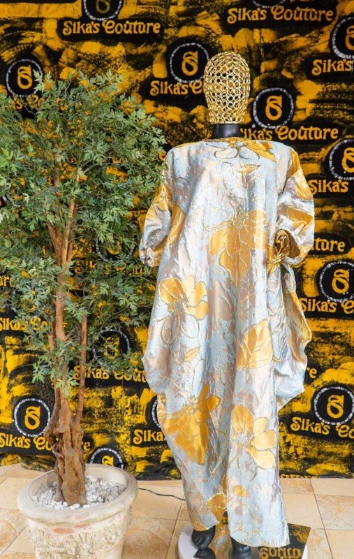 Mosunmola Brocade Boubou With Beaded Neck - Image 6