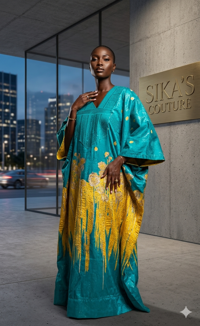 Ajibike Brocade Agbada With Tinco Embroidery