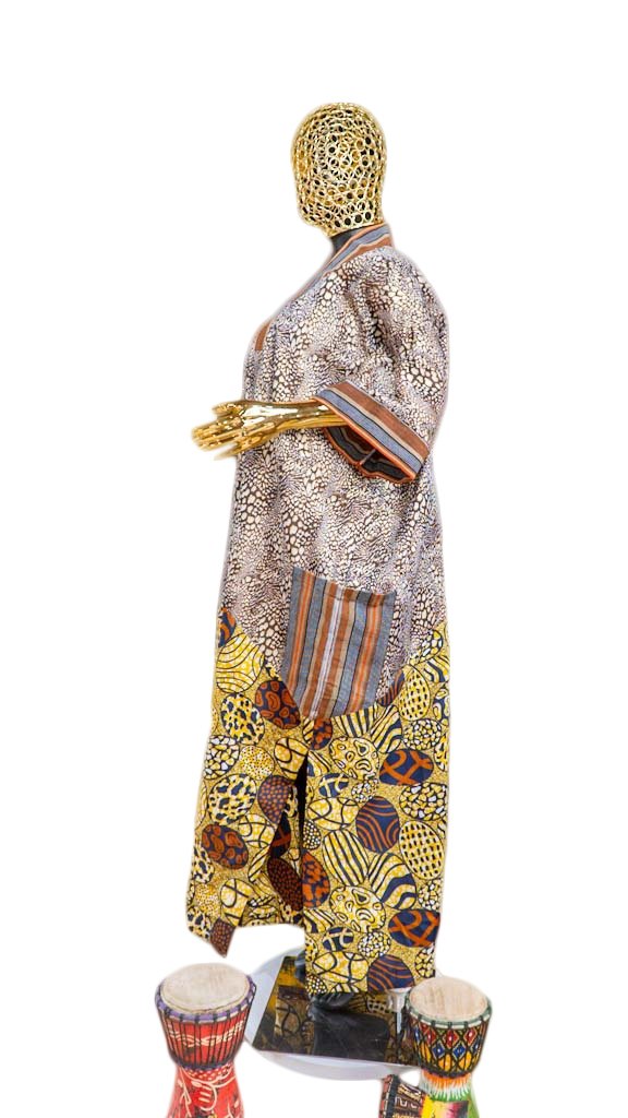 Aduke Boubou Ankara with Aso Oke - Image 6