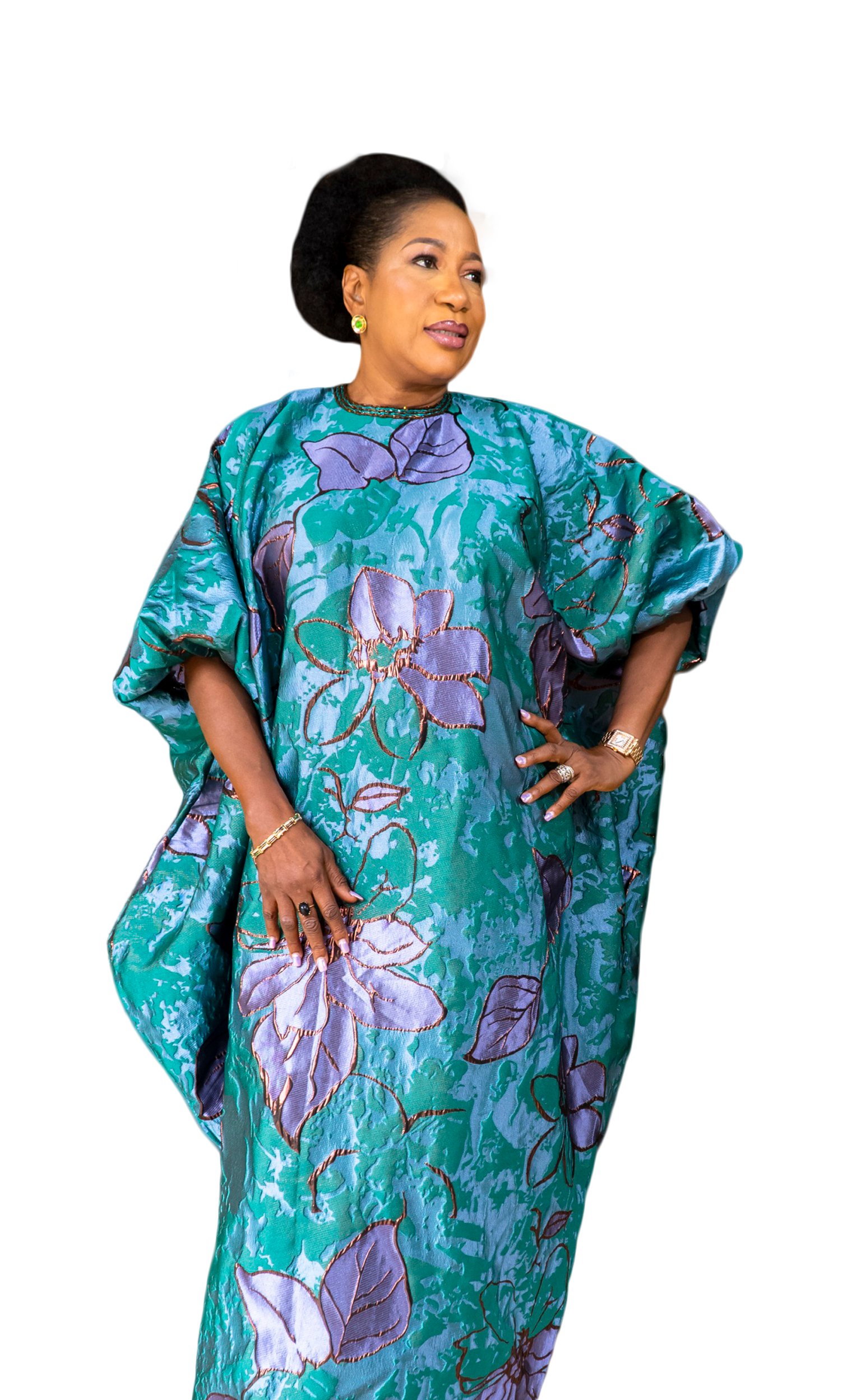 Mosunmola Brocade Boubou With Beaded Neck - Image 11