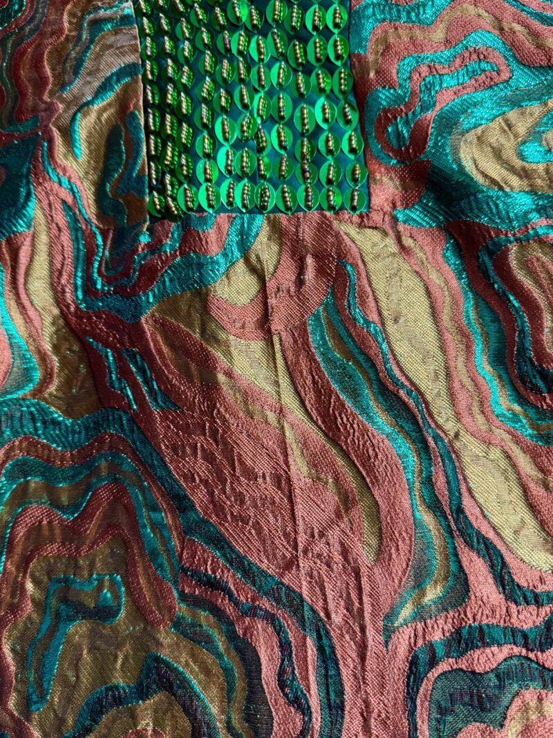 Romoke Brocade Boubou With Beaded Neck - Image 12