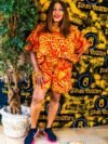 Ayowole Mixed Colour Ankara Top And Short Pants - Image 14
