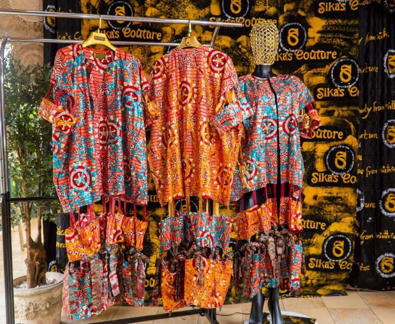Fadekemi Ankara Sequined Kimono With Aso Oke - Image 3
