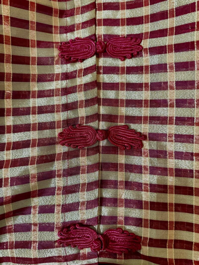 Adebayo Organdi and Organza Kaftan With Ruffles and Chinese Buttons - Image 3