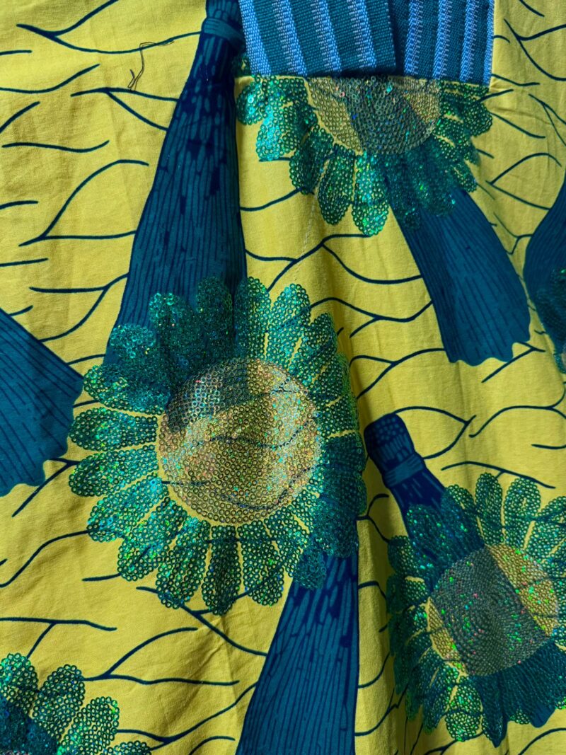 Abeke Sequined Ankara Boubou With Aso Oke - Image 6