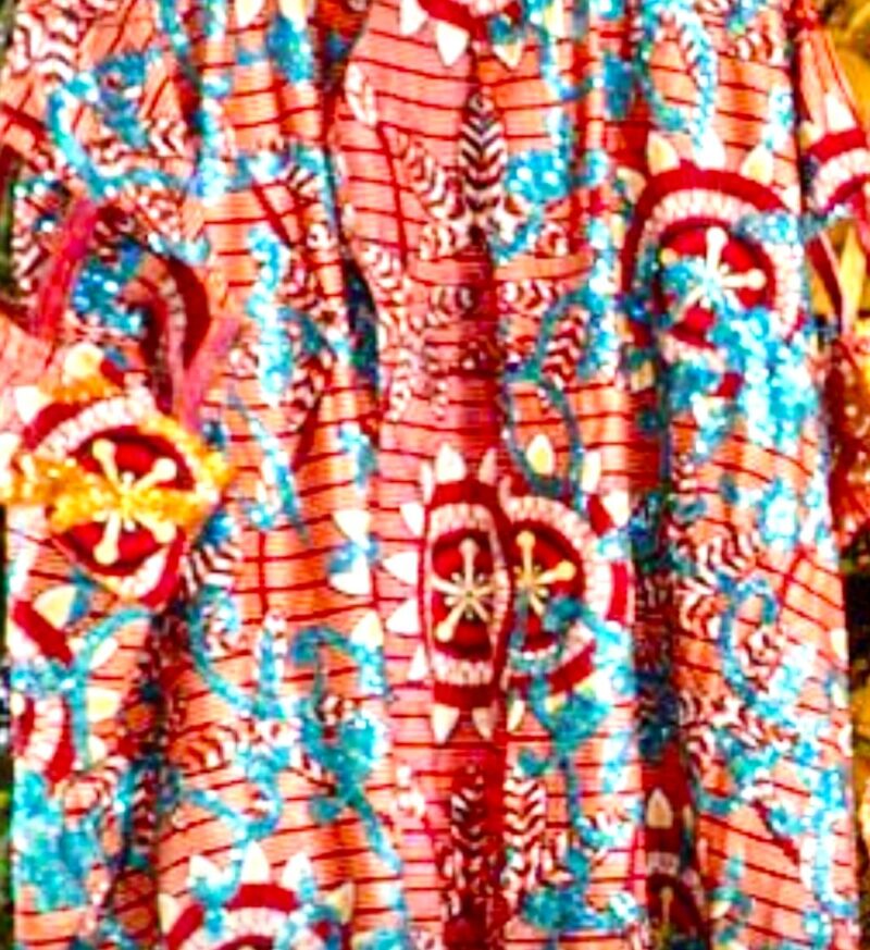 Arike Sequined Ankara Boubou With Aso Oke - Image 7