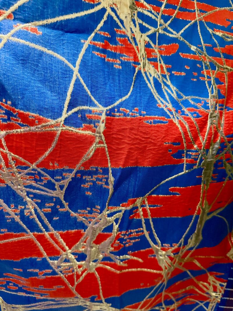 Ajoke Brocade  Boubou With Aso Oke and Ruffled Sleeves - Image 7