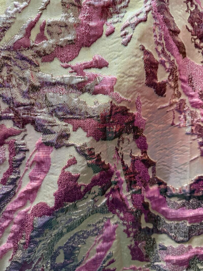 Ajoke Brocade  Boubou With Aso Oke and Ruffled Sleeves - Image 8