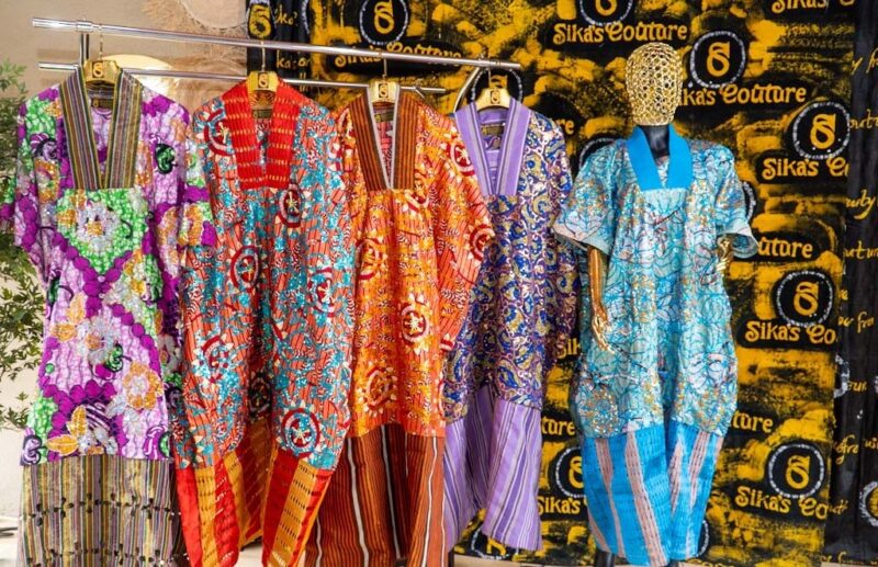 Arike Sequined Ankara Boubou With Aso Oke - Image 3