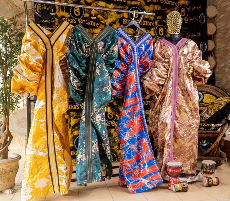 Ajoke Brocade  Boubou With Aso Oke and Ruffled Sleeves - Image 15
