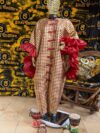 Adebayo Organdi and Organza Kaftan With Ruffles and Chinese Buttons