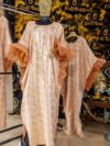 Tomike Brocade Kaftan With Organdi Ruffles