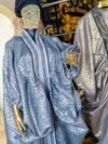 Oluwakemi Brocade Kaftan With Aso Oke Down Centre - Image 5