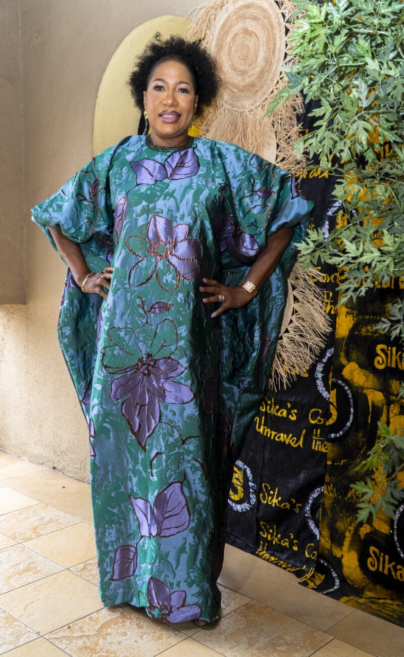 Mosunmola Brocade  Boubou With Beaded Neck - Image 2