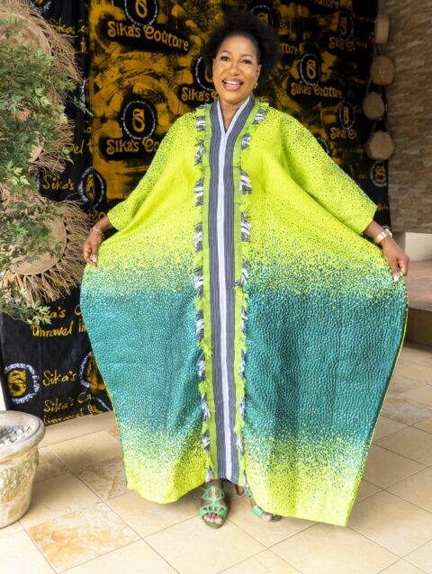 Ajike Brocade  Boubou With Aso Oke