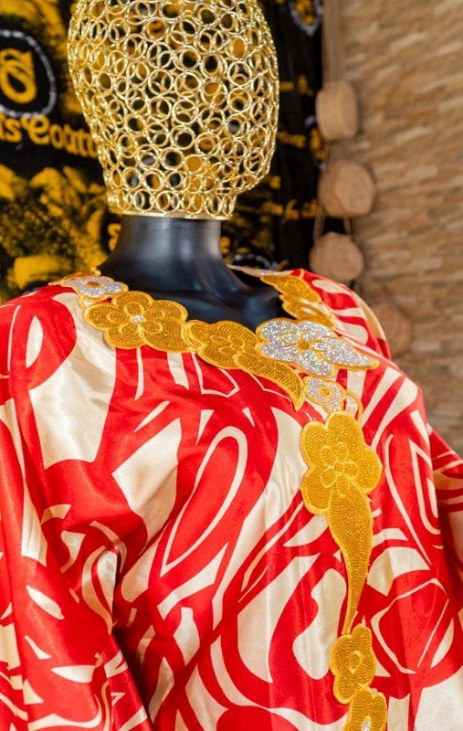 Tiwa Silk Blouse With Stoned Embroidery Neck - Image 4
